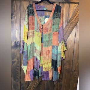 Kathmandu Imports Patchwork Tunic Top